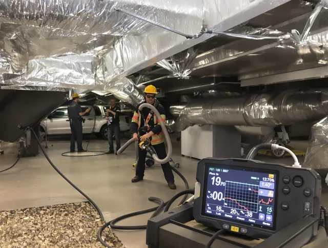 Professional negative pressure duct cleaning by Southborough Air Duct Cleaning in Southborough