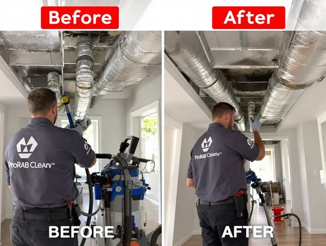Southborough Air Duct Cleaning expert performing thorough residential duct cleaning in a Southborough home